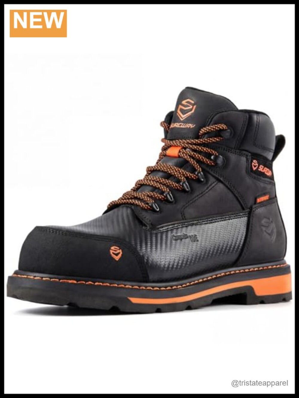 SUREWAY Men's 6 Inch Waterproof Composite Toe Leather Work Boots